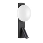 7048/5WL HIGHTECH ODL25 473 металл/акрил черный Настенный светильник IP20 LED 1*5W + 1*3W 2700K CRI>90 ALBERGO