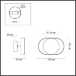 4246/7WW HIGHTECH ODL21 000 бел/золотист/металл Настенный светильник IP20 LED 7W 560Лм 3000K MONDY — изображение 2