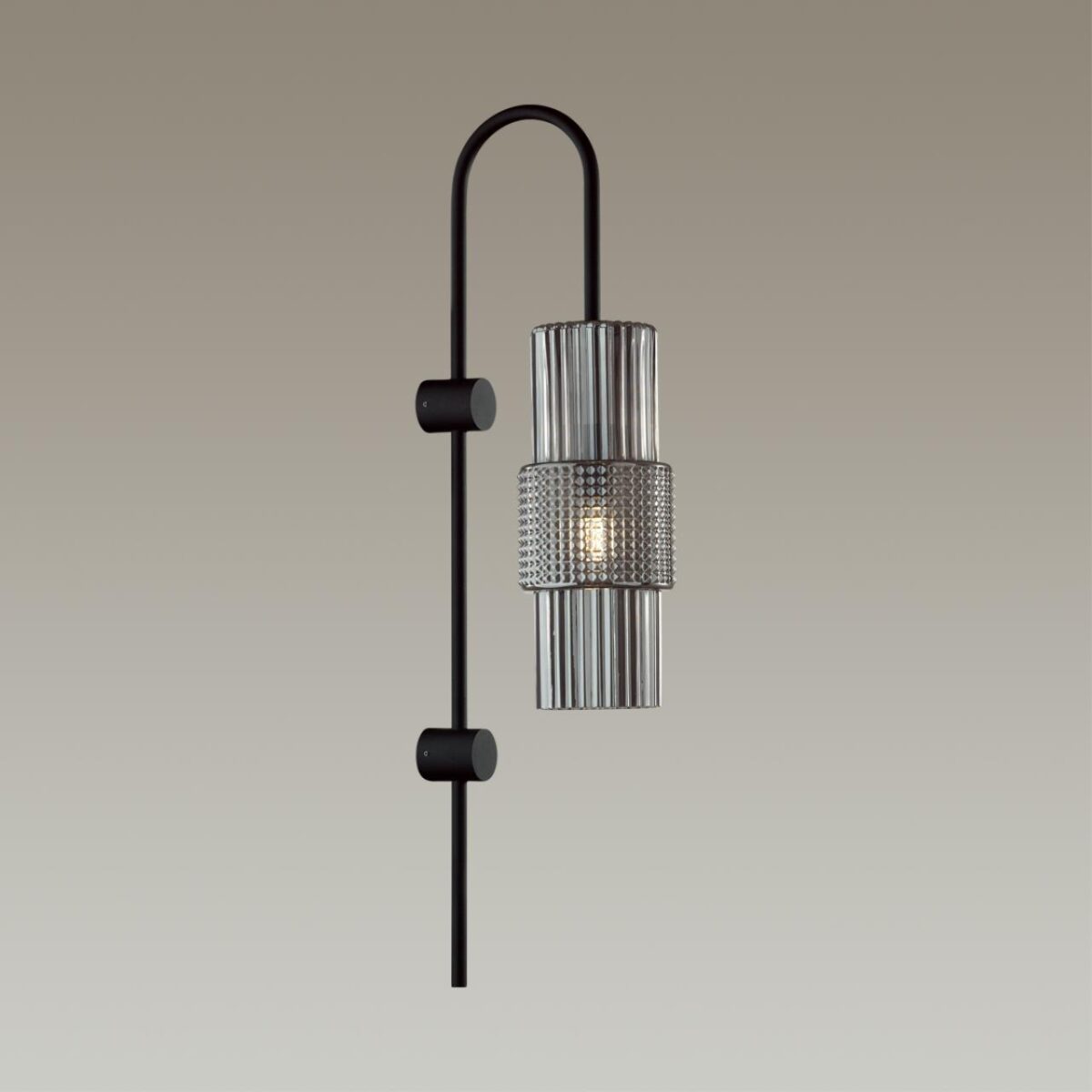 5016/1W MODERN ODL23 405 черный/дымчатый металл/стекло Бра E14 1*40W PIMPA — изображение 4