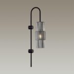 5016/1W MODERN ODL23 405 черный/дымчатый металл/стекло Бра E14 1*40W PIMPA — изображение 4