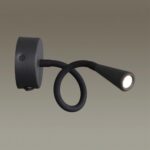 4254/3WL HIGHTECH ODL21 475 черн/металл Настен.светильник выкл на базе IP20 LED 3W 263Лм 3000K ODDS — изображение 5