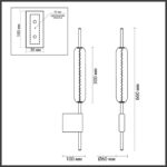 4794/12WL PENDANT ODL21 403 бронзовый/белый Бра LED 12W REEDS — изображение 3