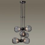 5417/6 MODERN ODL_EX23 000 черный хром/дымчатый/металл/стекло Подвес E14 6*40W ELICA — изображение 3