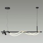 4391/30L HIGHTECH ODL24 301 черный/металл/канат Подвесной св-к с раздельн. вкл IP20 LED 30W 1200Лм 4000K CORDA — изображение 4