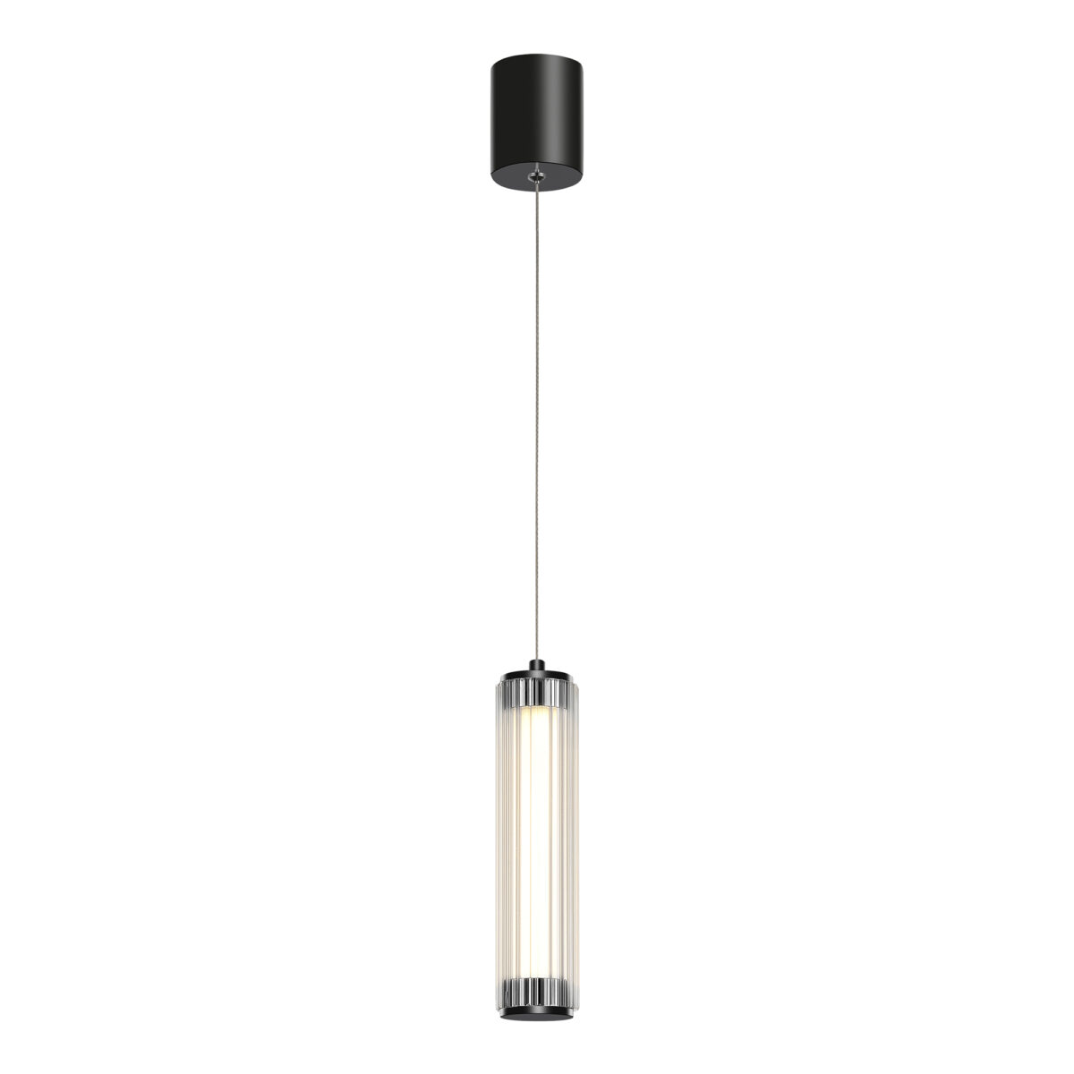 utsenka-SL6224.403.01 Светильник подвесной ST-Luce Черный/Прозрачный LED 1*8W 4000K БАМБУ — изображение 1