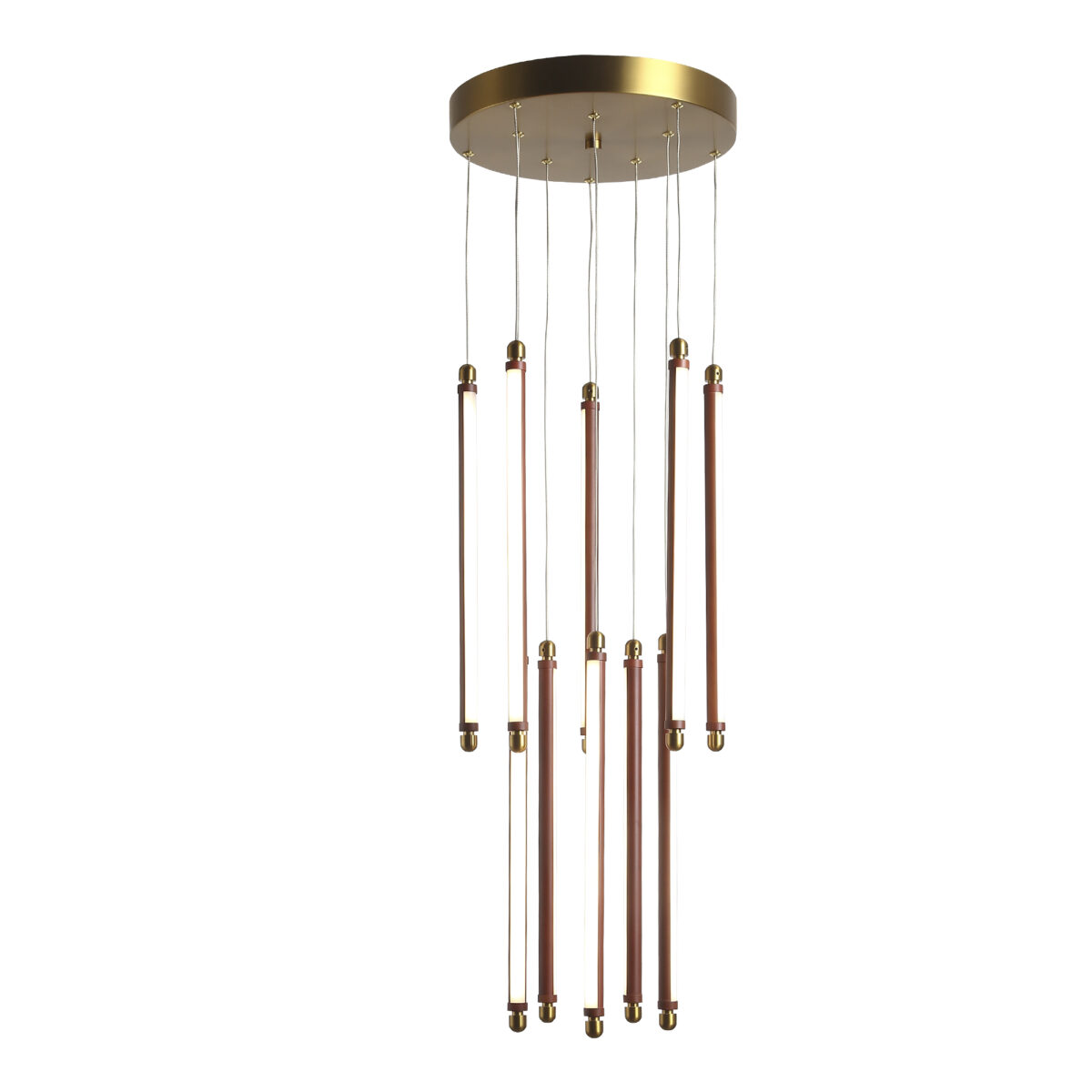 utsenka-SL6225.303.10 Светильник подвесной ST-Luce Латунь/Терракотовый, Белый LED 10*6,5W 3000K БРИК — изображение 1