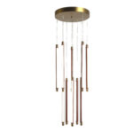 utsenka-SL6225.303.10 Светильник подвесной ST-Luce Латунь/Терракотовый, Белый LED 10*6,5W 3000K БРИК