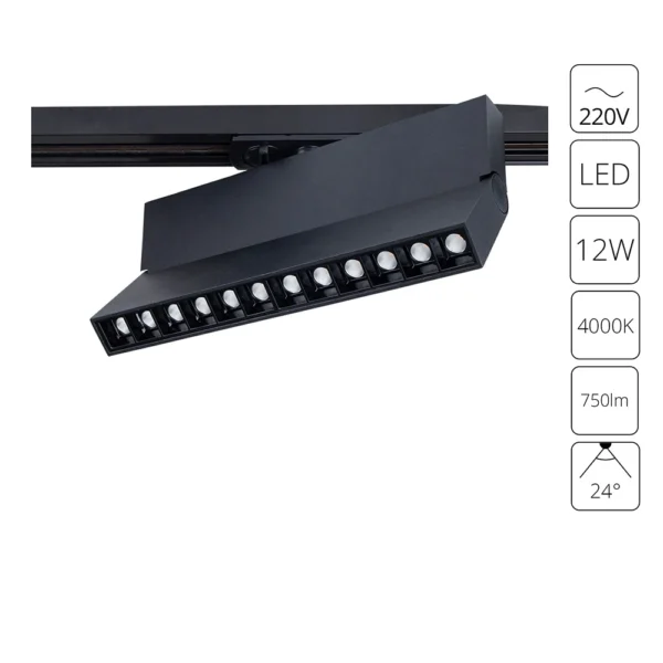 A4572PL-1BK СВЕТИЛЬНИК ПОТОЛОЧНЫЙ FLASH 220В 12Вт 750Лм 4000К 90+ 24°