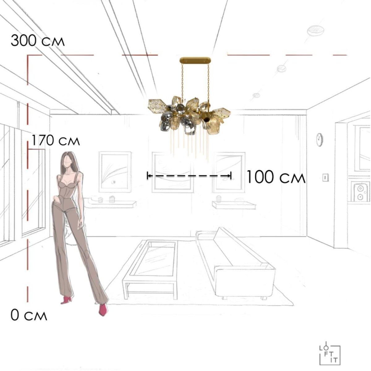 10401/1000L Подвесная люстра LOFT IT Britannica — изображение 10