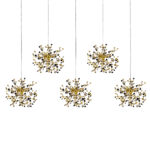 L5PL721132 Подвес пятерной линейный EXTRA 5x3x5W(led) G9 (721132 - 5 + 572162 -1) ЗОЛОТО — изображение 4