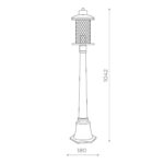 SL080.415.01 Светильник уличный наземный ST-Luce Темный кофе/Прозрачный, Темный кофе E27 1*60W LASTERO — изображение 5