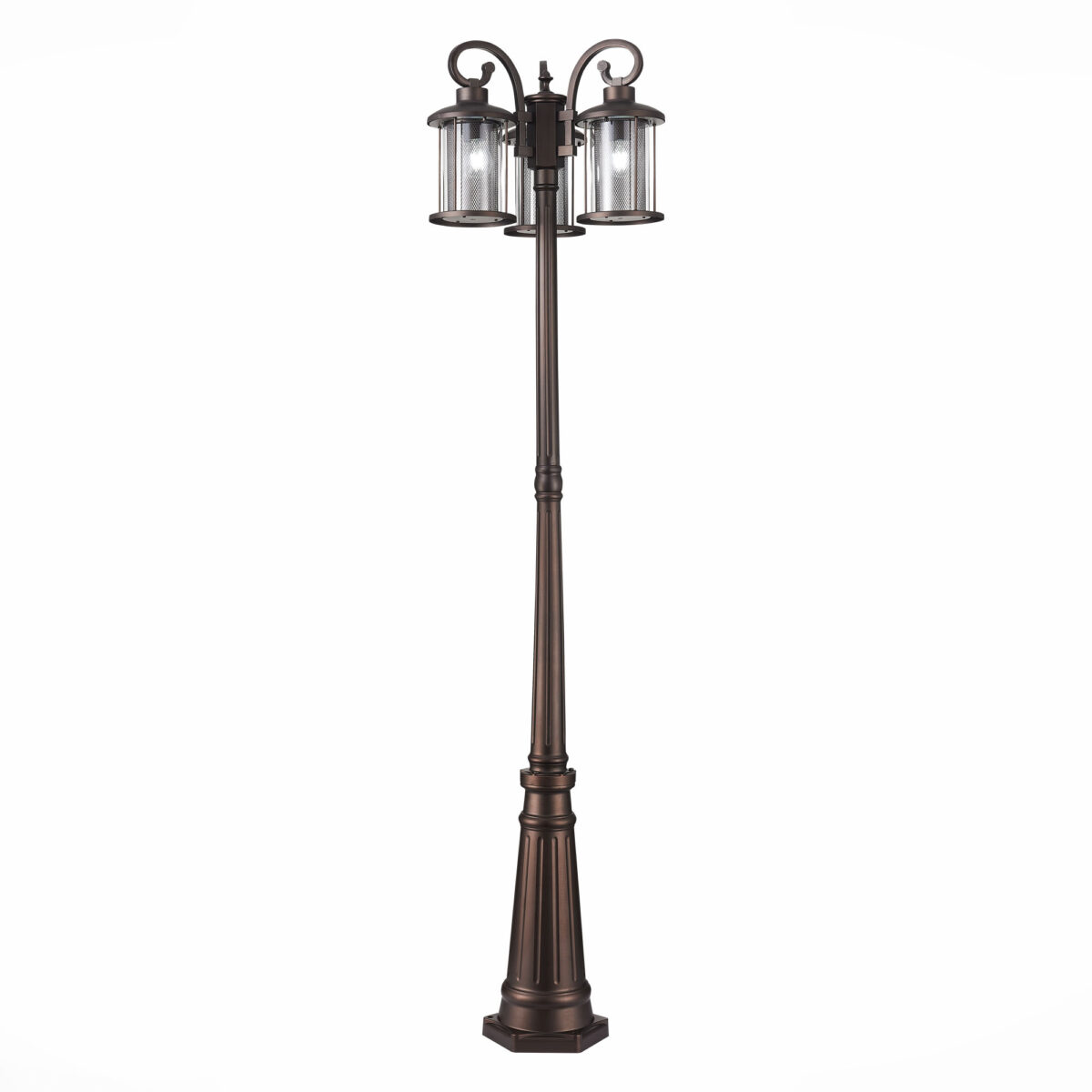 SL080.425.03_01W-1 SL080.425.03 Светильник уличный наземный ST-Luce Темный кофе/Прозрачный, Темный кофе E27 3*100W LASTERO — изображение 1