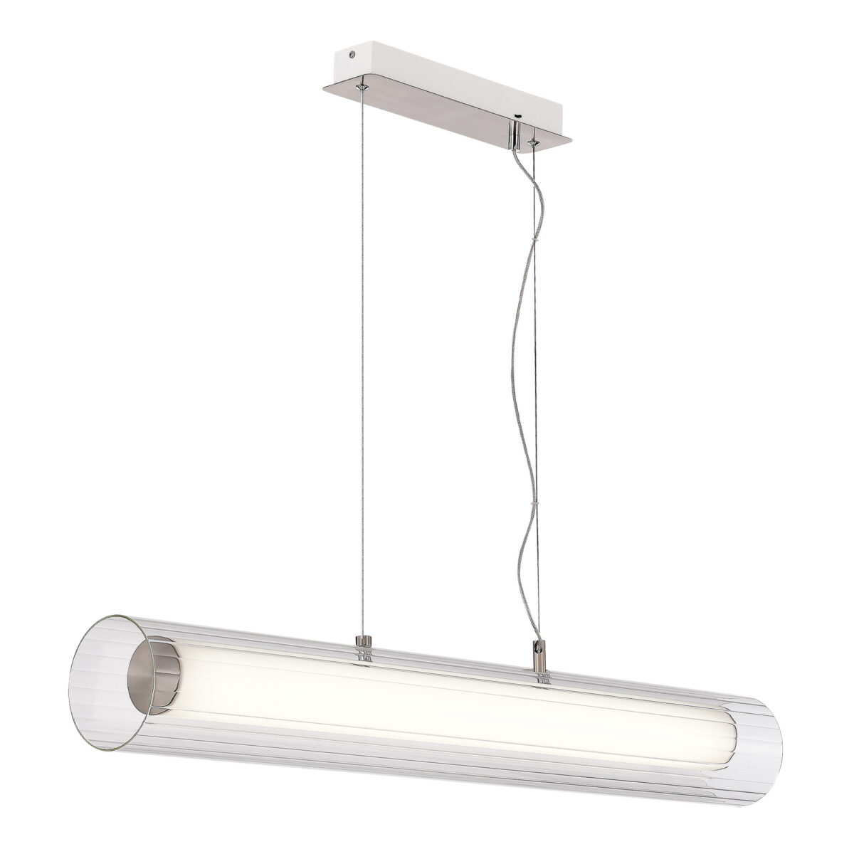 SL2010.103.01 Светильник подвесной ST-Luce Никель/Белый, Прозрачный LED 1*33W 3000K/4000K ЭНФИС — изображение 1