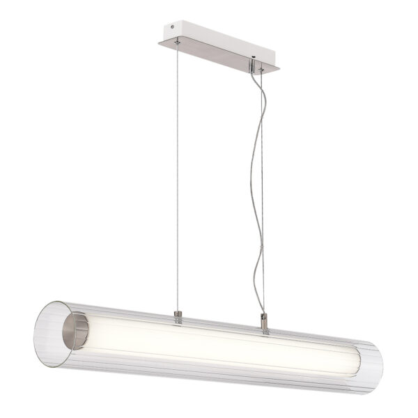 SL2010.103.01 Светильник подвесной ST-Luce Никель/Белый, Прозрачный LED 1*33W 3000K/4000K ЭНФИС
