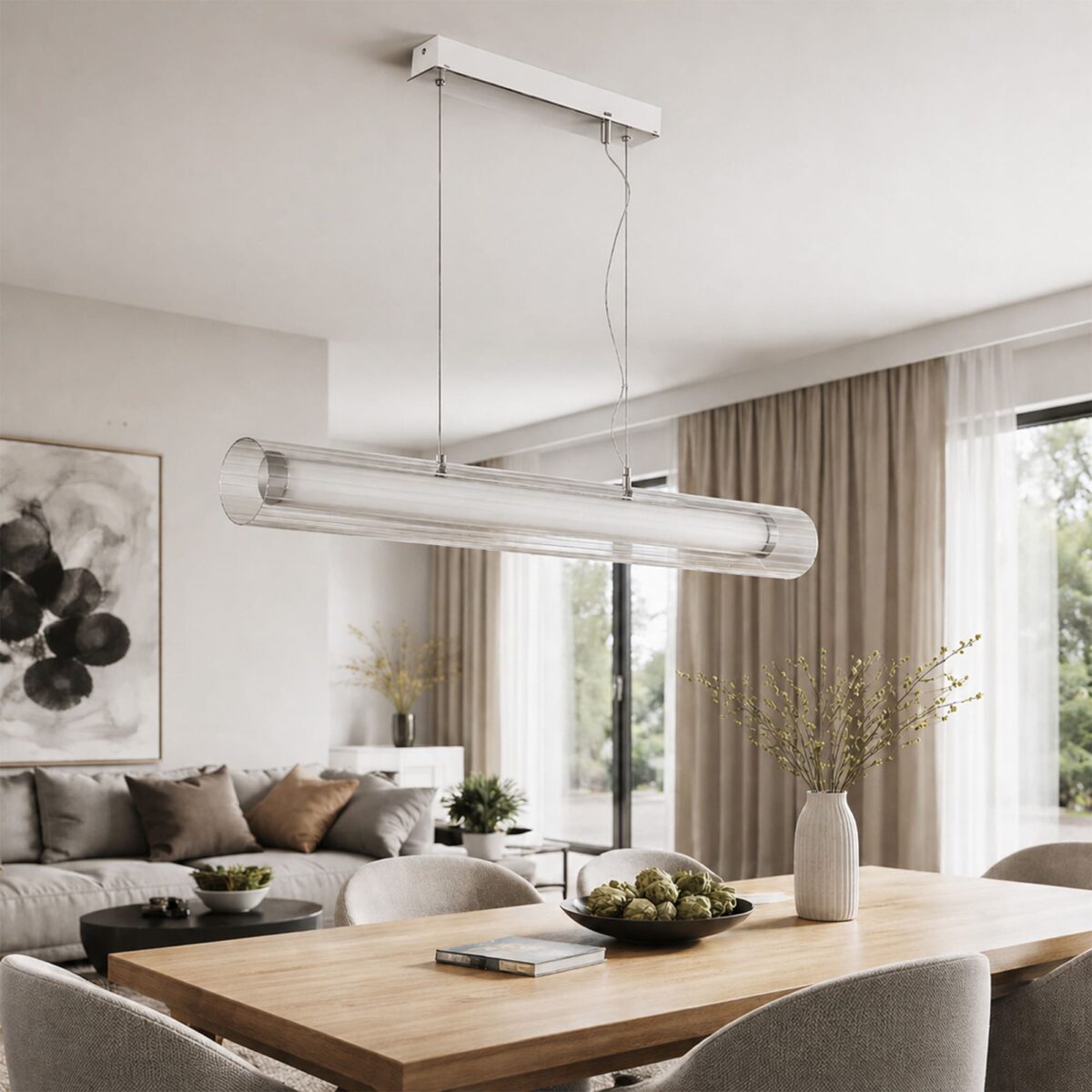 SL2010.103.01 Светильник подвесной ST-Luce Никель/Белый, Прозрачный LED 1*33W 3000K/4000K ЭНФИС — изображение 9