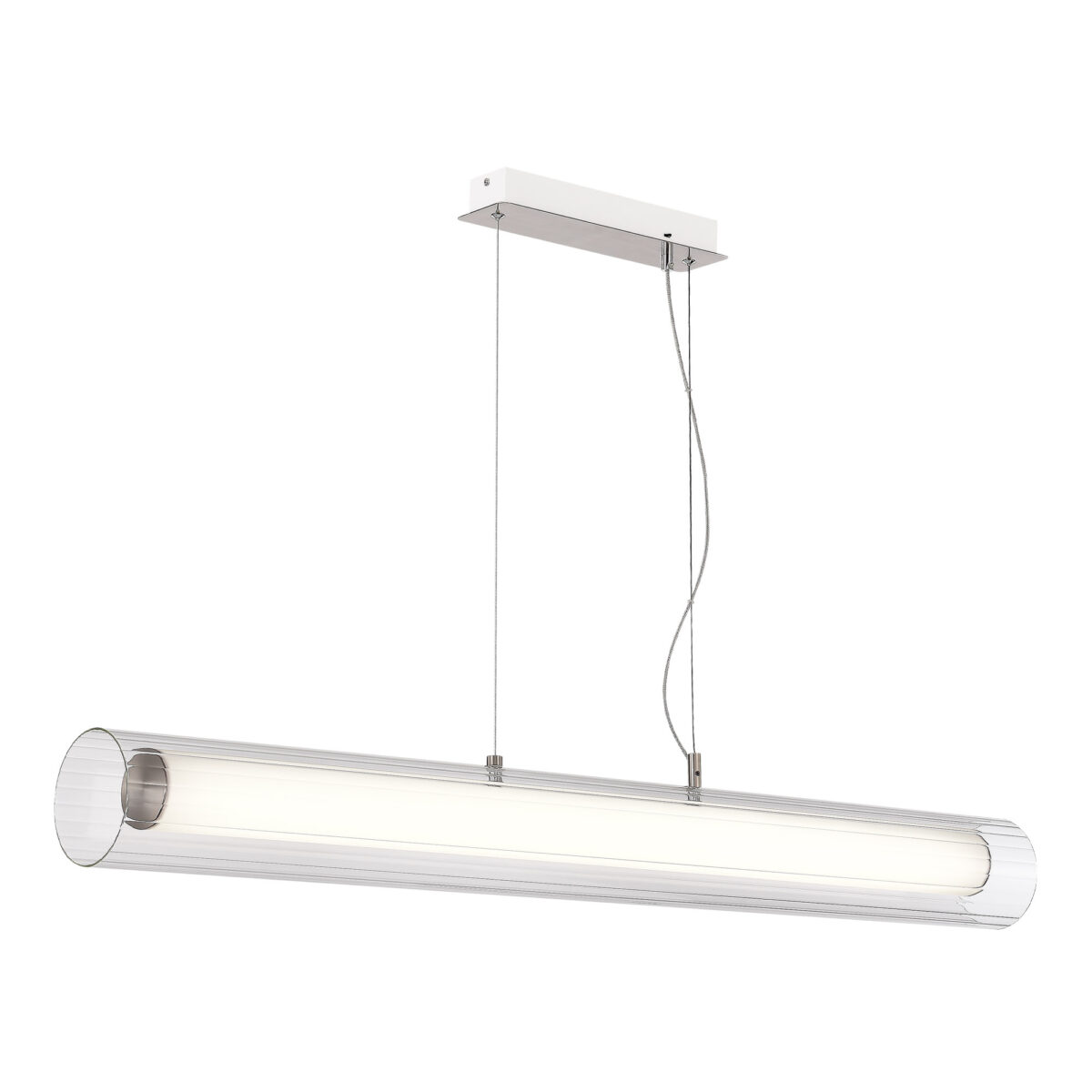 SL2010.113.01 Светильник подвесной ST-Luce Никель/Белый, Прозрачный LED 1*40W 3000K/4000K ЭНФИС — изображение 1