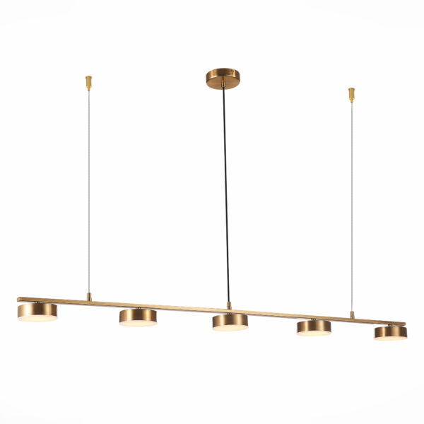 SL6000.303.05 Светильник подвесной ST-Luce Латунь/Латунь LED 5*7W 3000K ПАНЧЕС