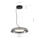 SL6019.413.01 Светильник подвесной ST-Luce Черный/Дымчатый, Белый LED 1*36W 3000K ФОРЕЙ — изображение 4
