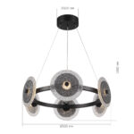 SL6142.433.01 Светильник подвесной ST-Luce черный/дымчатый LED 1*34W 4000K АЛЮМО — изображение 4