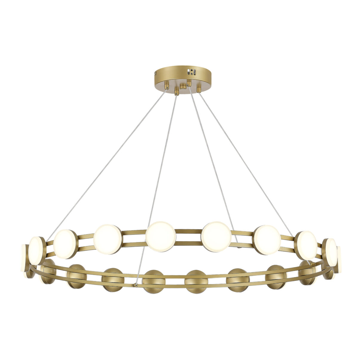 SL6610.203.20_01W SL6610.203.20 Светильник подвесной ST-Luce золотистый/белый LED 1*40W 4000K МОНРО — изображение 1