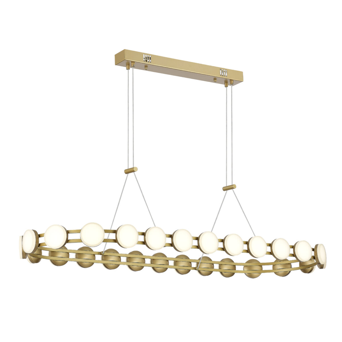 SL6610.203.26_01W SL6610.203.26 Светильник подвесной ST-Luce золотистый/белый LED 1*50W 4000K МОНРО — изображение 1