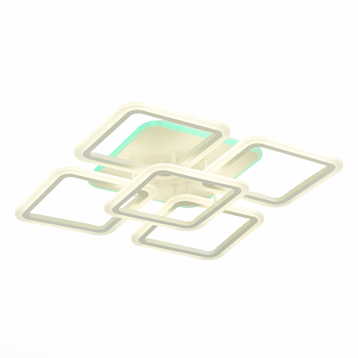 SLE200452-05RGB_01W SLE200452-05RGB Светильник потолочный Белый/Белый LED 1*140W RGB 10W 3000-6000K КВАТРО — изображение 1
