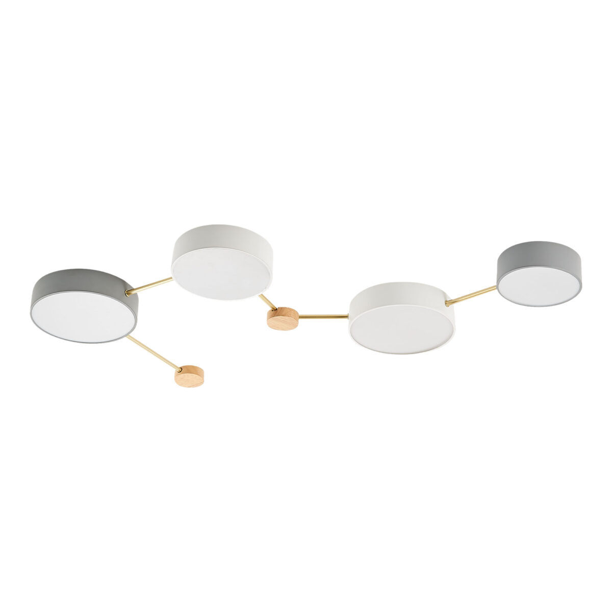 SLE600102-04 Светильник потолочный Золотистый, Светлое дерево/Белый, Серый LED 4*16,5W 4000K ДОССЕНА — изображение 2