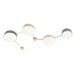 SLE600102-04 Светильник потолочный Золотистый, Светлое дерево/Белый, Серый LED 4*16,5W 4000K ДОССЕНА — изображение 3