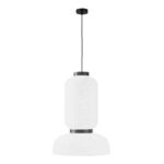 SLE6021-503-02 Светильник подвесной черный/белый D350*H500mm E27 2*60W ЛЮККЕ