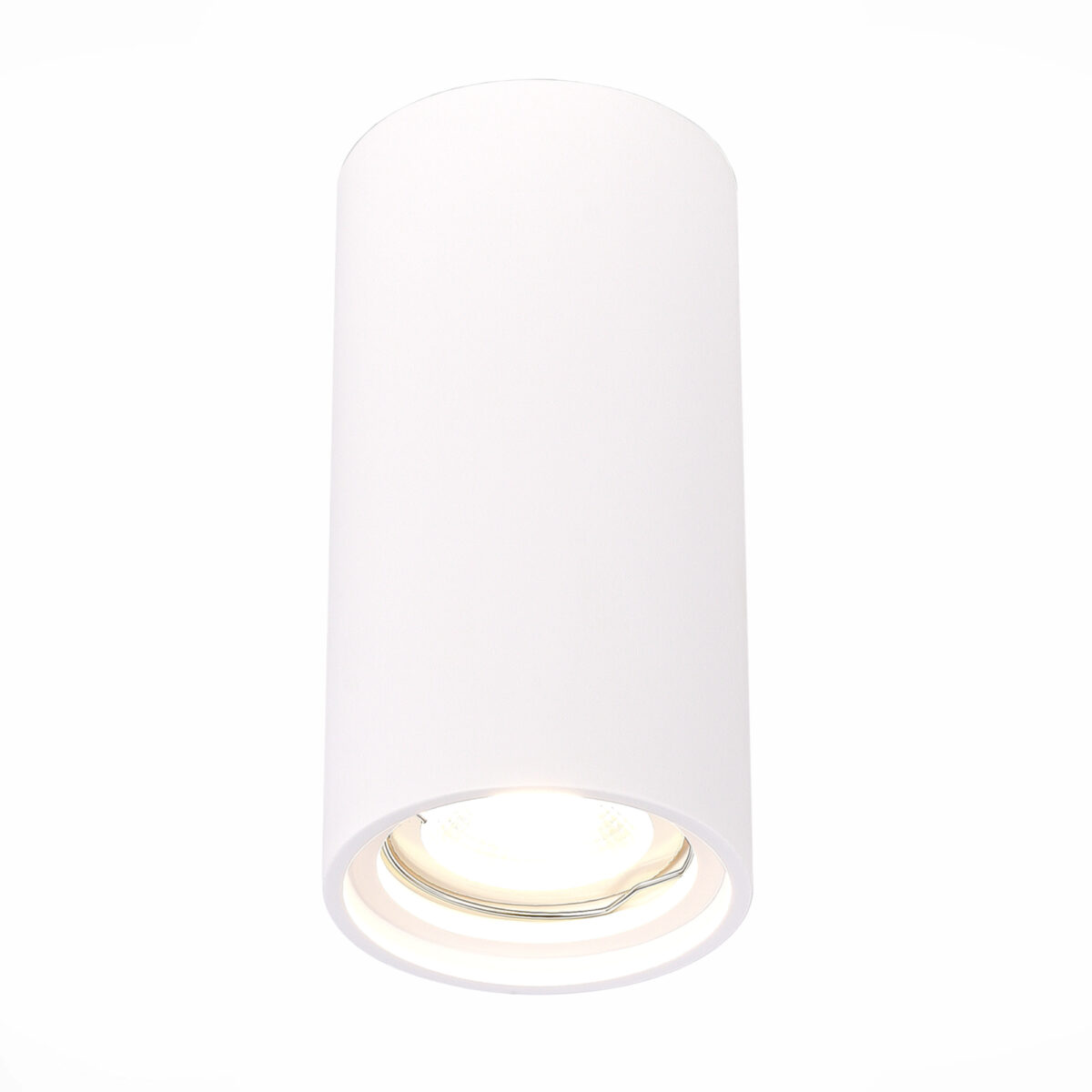 ST155.502.01_01W ST155.502.01 Светильник потолочный Белый GU10 1*50W IP20 D70xH140 180-240V Без ламп Накладные светильники — изображение 1