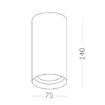 ST157.442.15 Светильник потолочный Черный LED 1*15W 4000K 1 200Lm Ra>90 60° IP44 D75xH140 220-265V Накладные светильники — изображение 3