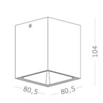 ST168.402.01 Светильник потолочный Черный GU10 1*50W IP20 L82,5xW82,5xH104 220V Без ламп Накладные светильники — изображение 2