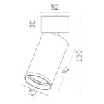 ST171.502.01 Светильник потолочный Белый GU10 1*50W IP20 D52xH130 220V Без ламп Накладные светильники — изображение 2