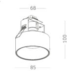 ST260.508.01 Св-к встр. Белый GU10 1*50W IP20 D85xH104 220V Без ламп Накладные светильники — изображение 2