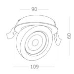 ST654.548.10 Св-к встр. Белый LED 1*10W 4000K 850Lm Ra>90 38° IP20 D109xH60 180-240V Встраиваемые светильники — изображение 3