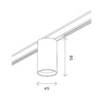 ST671.436.09 Магнитный трековый светильник Черный LED 1*9W 3000K 500Lm Ra>90 36° IP20 D45xH63 24V SUPER5 — изображение 6