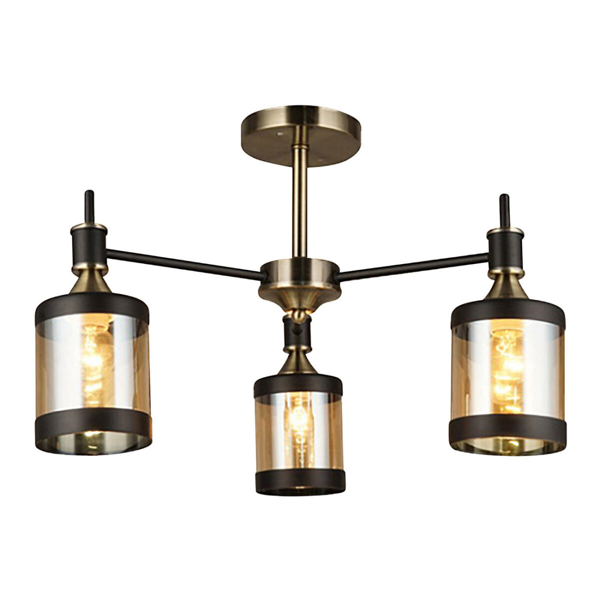Escada 599/3P E27*60W Antique brass/Black — изображение 1