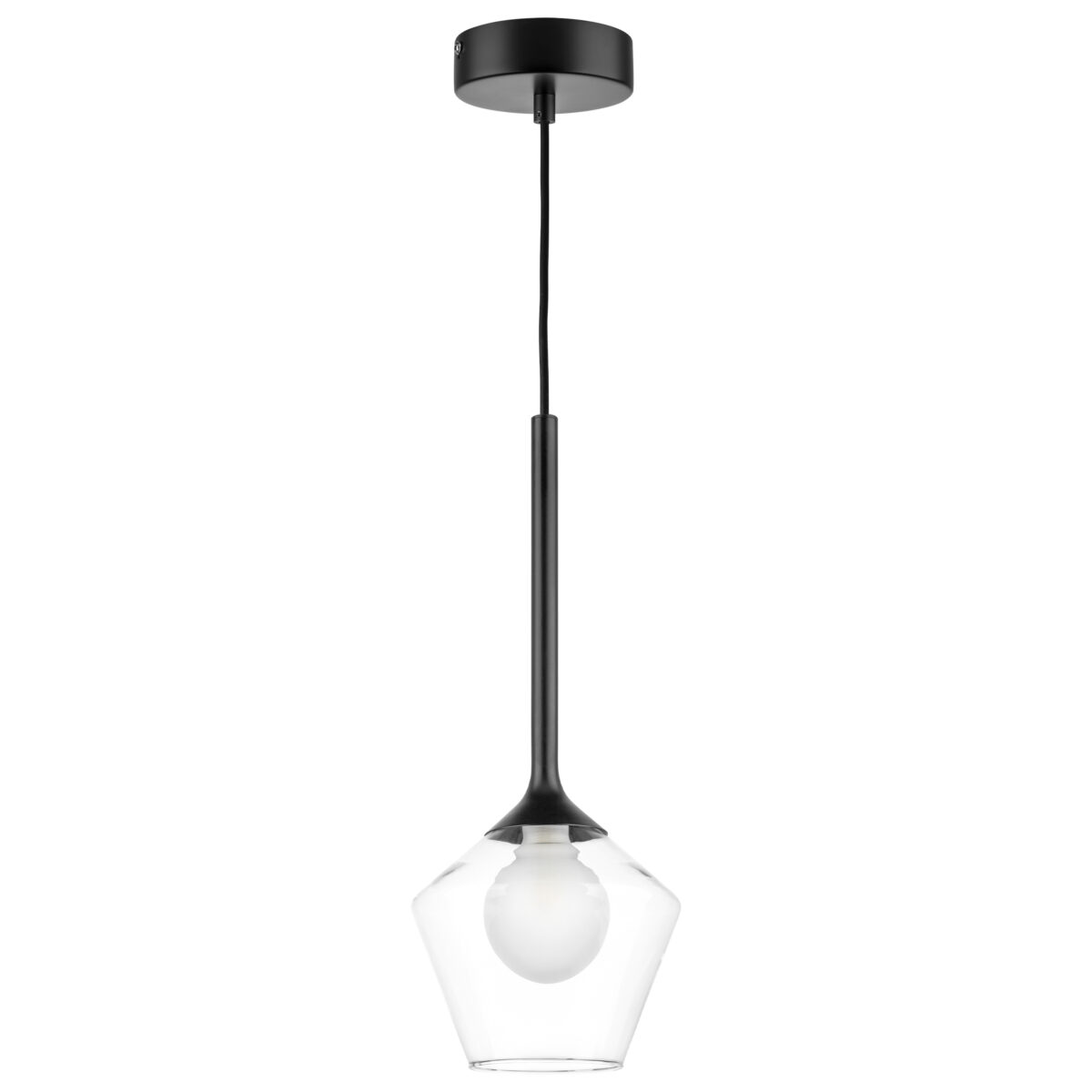801201 Люстра VETRO 1х6W(led) G9 ЧЕРНЫЙ/ПРОЗРАЧНЫЙ — изображение 1