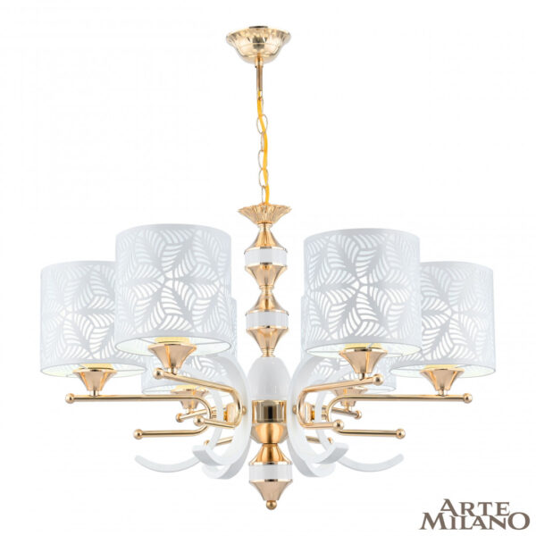 Люстра подвесная с плафонами 302097/6 Wh/Gd Arte Milano (Артемилано)