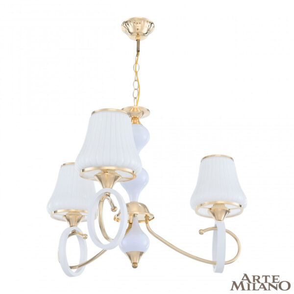 Люстра подвесная с плафонами 302387/3 Wh/Gd Arte Milano (Артемилано)