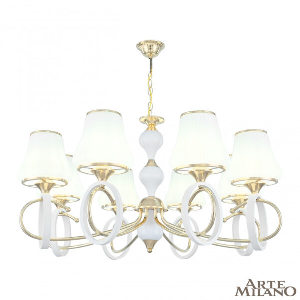 Люстра подвесная с плафонами 302387/8 Wh/Gd Arte Milano (Артемилано)