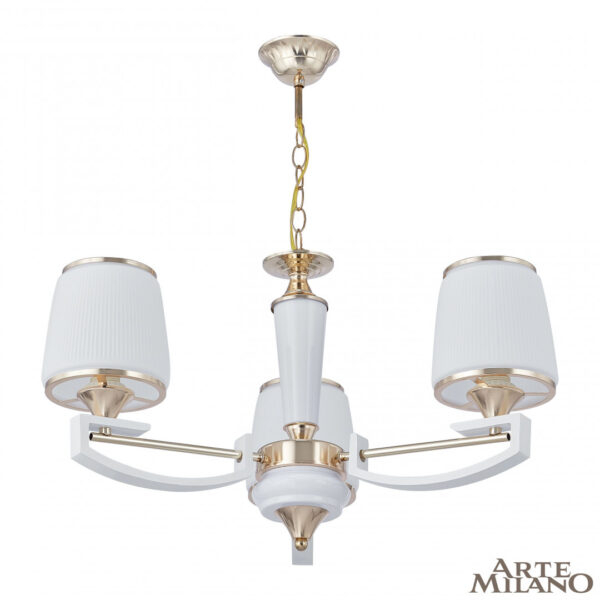 Люстра подвесная с плафонами 302457/3 Wh/Gd Arte Milano (Артемилано)