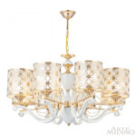 Люстра подвесная с плафонами 303097/8 Wh/Gd Arte Milano (Артемилано) — изображение 3