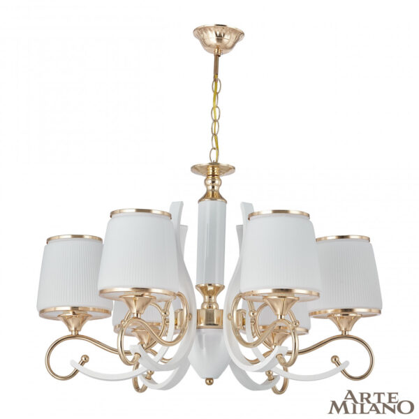 Люстра подвесная с плафонами 303857/6 Wh/Gd Arte Milano (Артемилано)