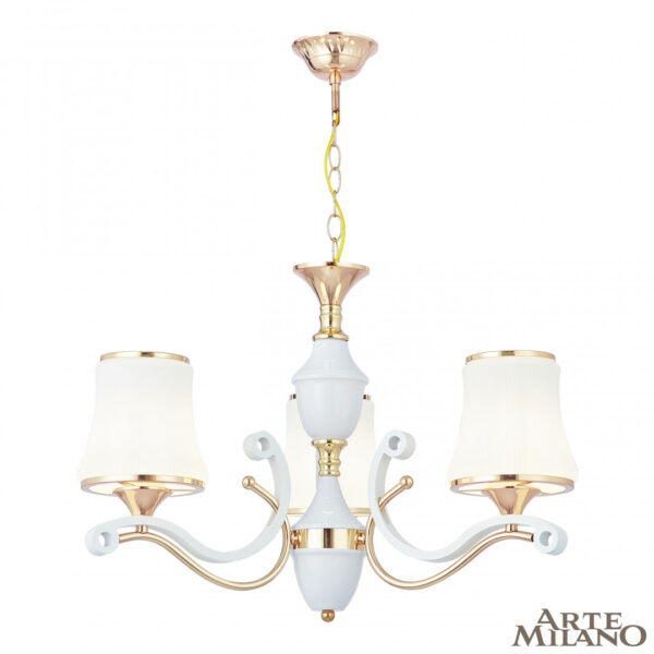 Люстра подвесная с плафонами 303987/3 Wh/Gd Arte Milano (Артемилано)