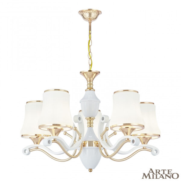 Люстра подвесная с плафонами 303987/5 Wh/Gd Arte Milano (Артемилано)
