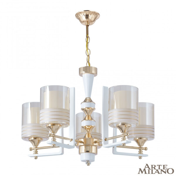 Люстра подвесная с плафонами 306087/5 Wh/Gd Arte Milano (Артемилано)