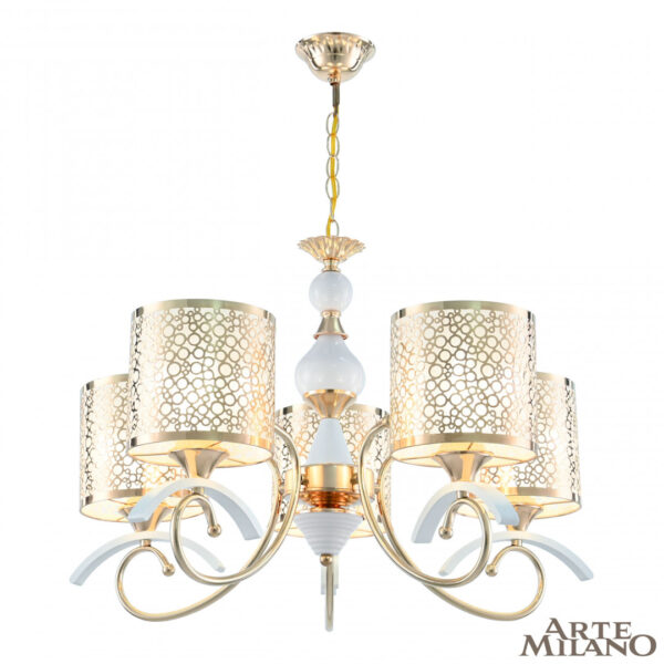 Люстра подвесная с плафонами 309787/5 Wh/Gd Arte Milano (Артемилано)