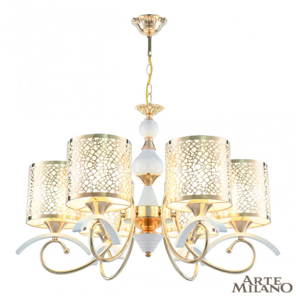 Люстра подвесная с плафонами 309787/6 Wh/Gd Arte Milano (Артемилано)