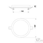 Светильник встраиваемый светодиодный 3322.FAP222R/18W/6K Arte Perfetto Luce — изображение 3